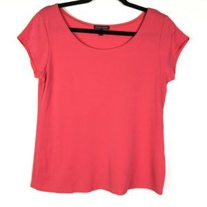 Eileen Fisher Silk Short Sleeve Scoop Neck Top